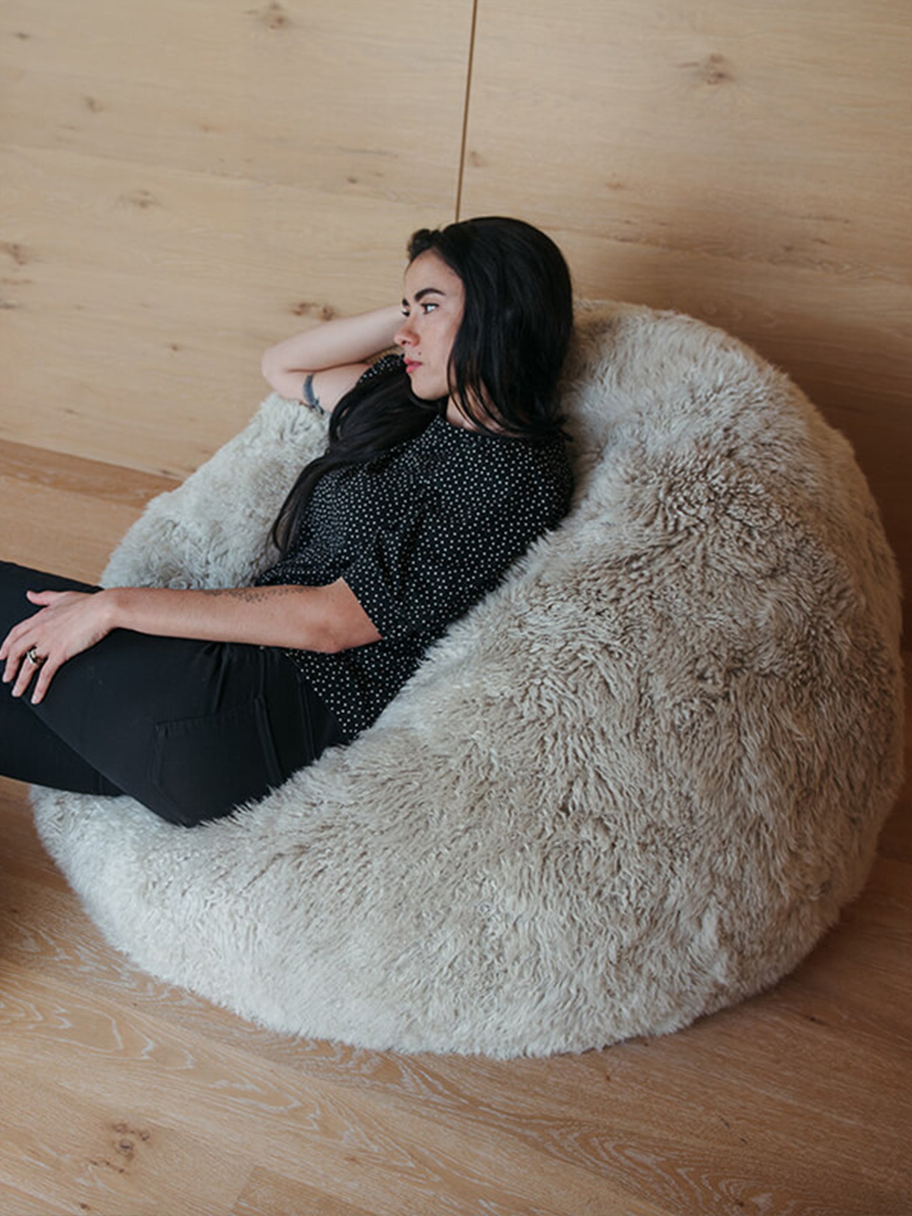 Giant sheepskin best sale bean bag